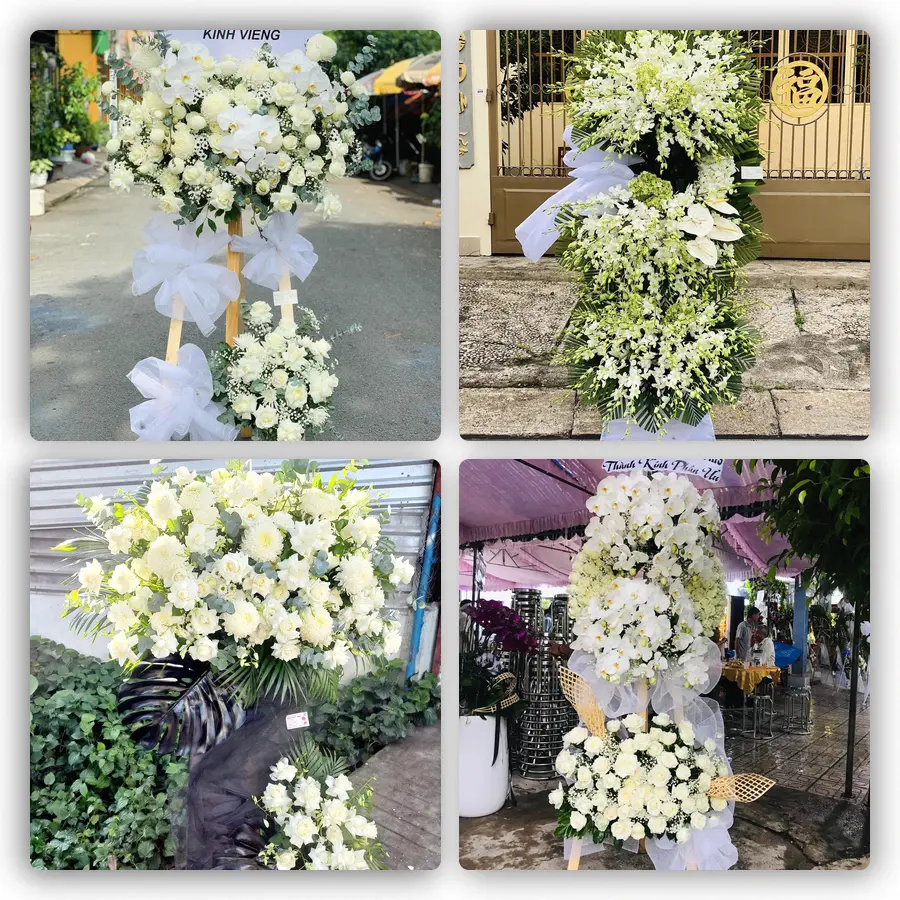 Mẫu hoa đám tang tham khảo ở Phường Đồng Thuận, Tỉnh Quảng Trị