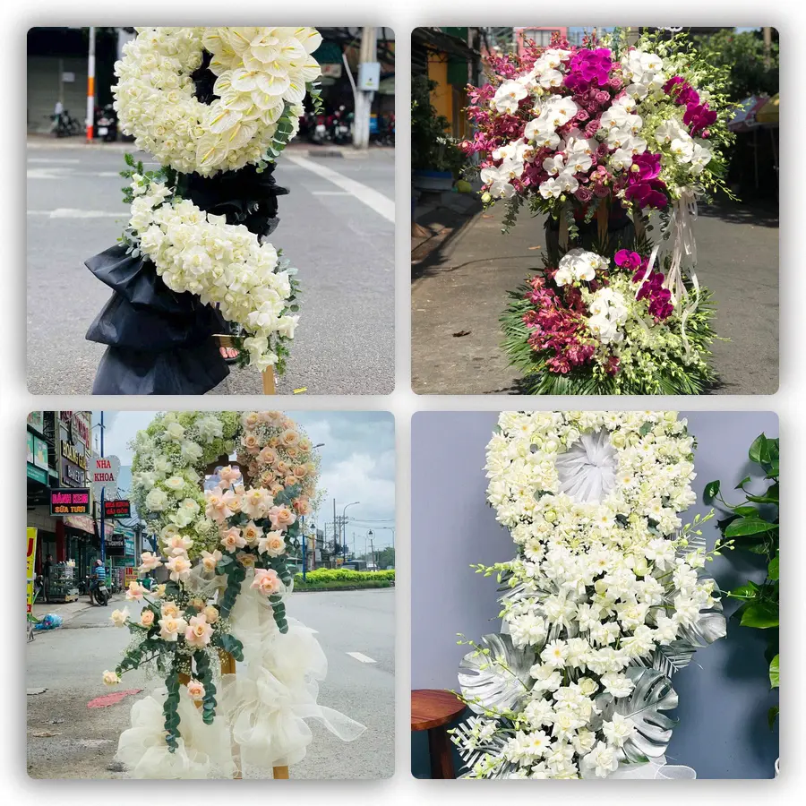 Mẫu hoa đám tang tham khảo ở Phường Hòa Hưng, Thành phố Hồ Chí Minh