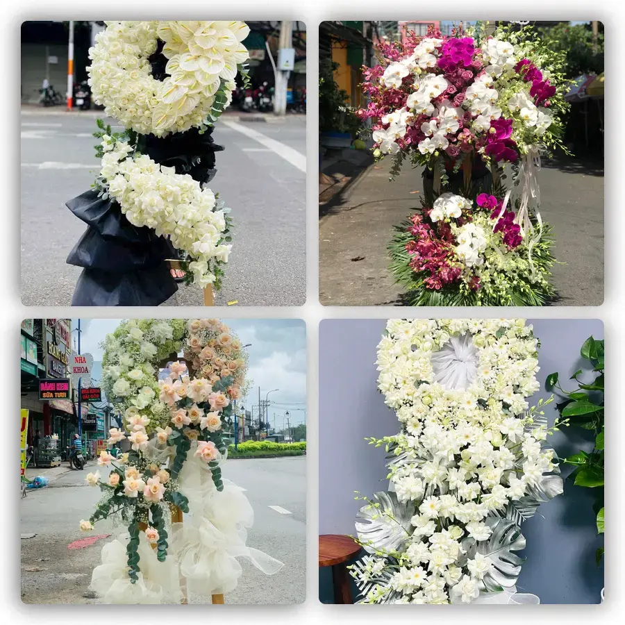 Mẫu hoa đám tang tham khảo ở Phường Hòa Hưng, Thành phố Hồ Chí Minh