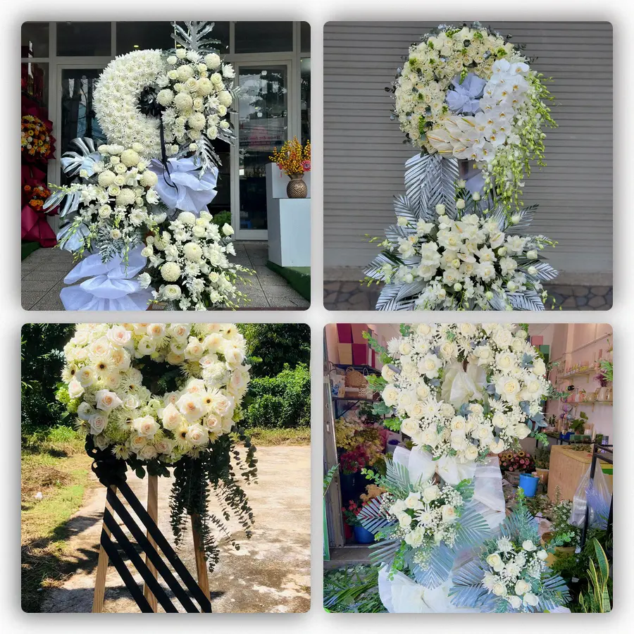 Mẫu hoa đám tang tham khảo ở Phường Long Trường, Thành phố Hồ Chí Minh