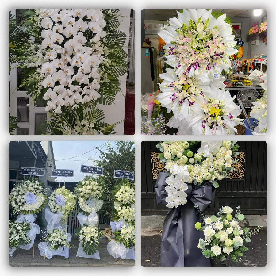 Mẫu hoa đám tang tham khảo ở Phường Mỹ Ngãi, Tỉnh Đồng Tháp