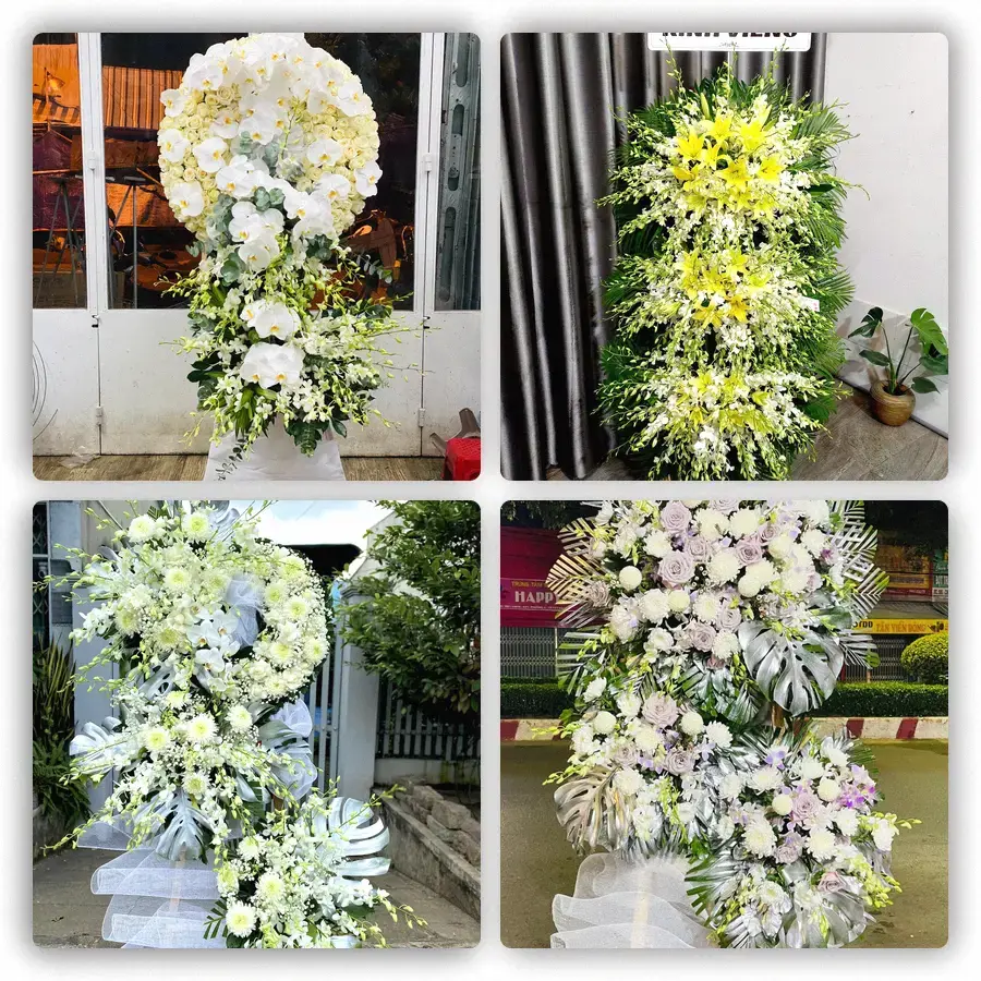 Mẫu hoa đám tang tham khảo ở Phường Mỹ Tho, Tỉnh Đồng Tháp