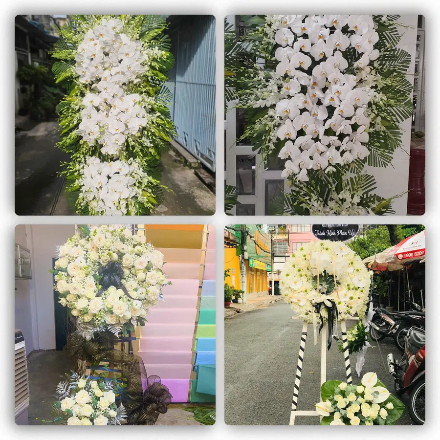 Mẫu hoa đám tang tham khảo ở Phường Ngã Năm, Thành phố Cần Thơ