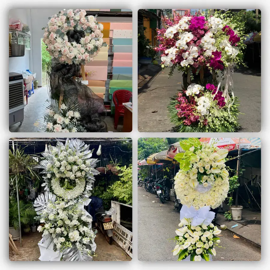 Mẫu hoa đám tang tham khảo ở Phường Nông Trang, Tỉnh Phú Thọ