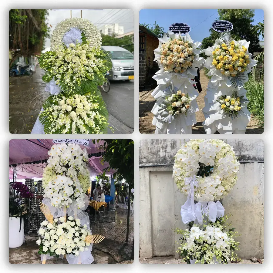 Mẫu hoa đám tang tham khảo ở Phường Phú Mỹ, Thành phố Hồ Chí Minh