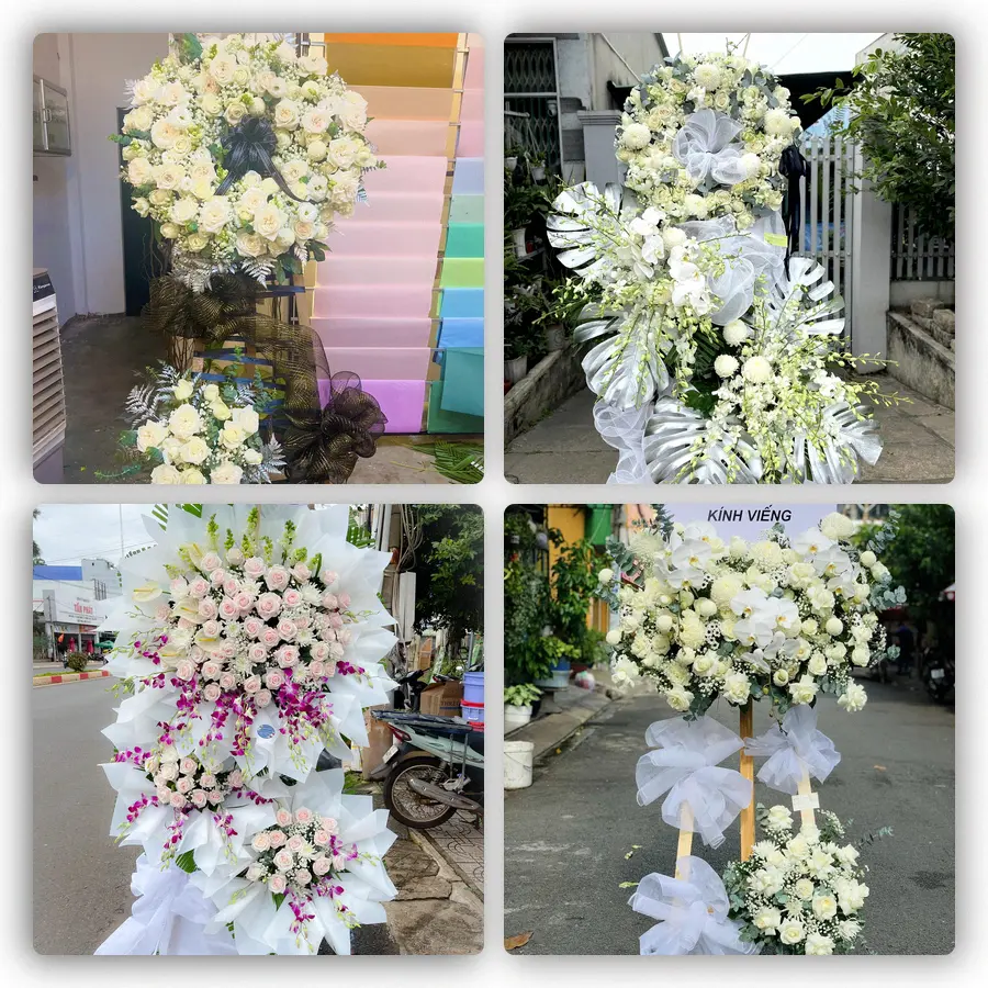Mẫu hoa đám tang tham khảo ở Phường Phú Thượng, Thành phố Hà Nội