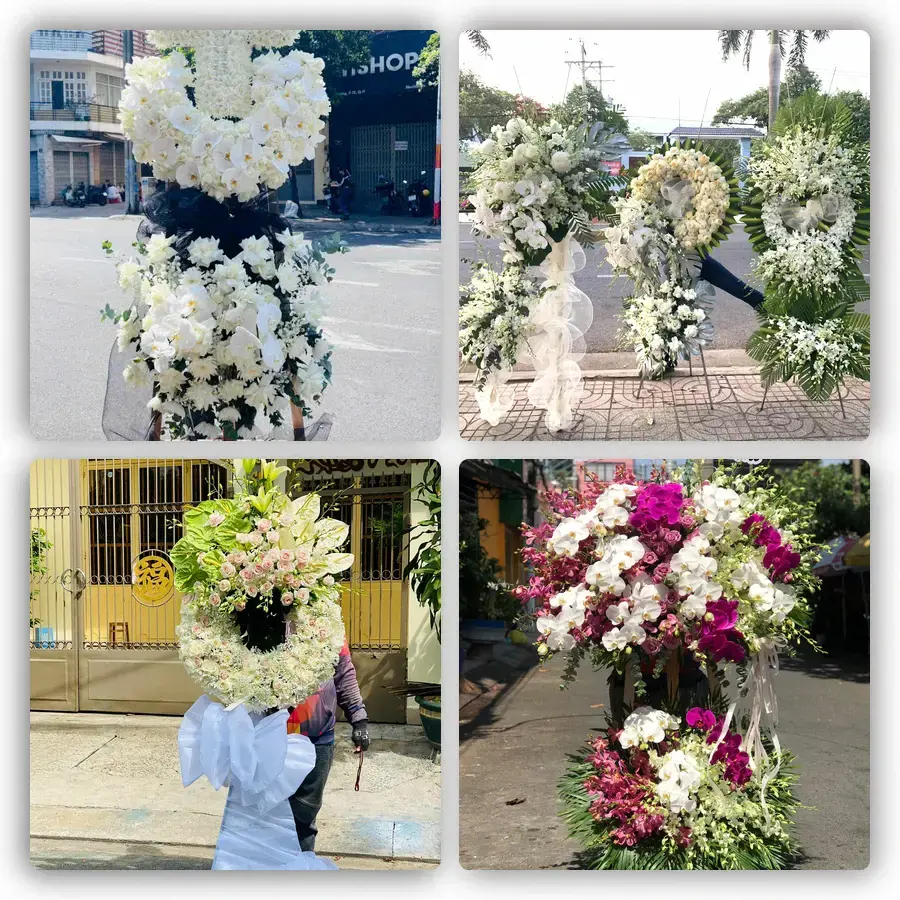 Mẫu hoa đám tang tham khảo ở Phường Tân Sơn, Thành phố Hồ Chí Minh