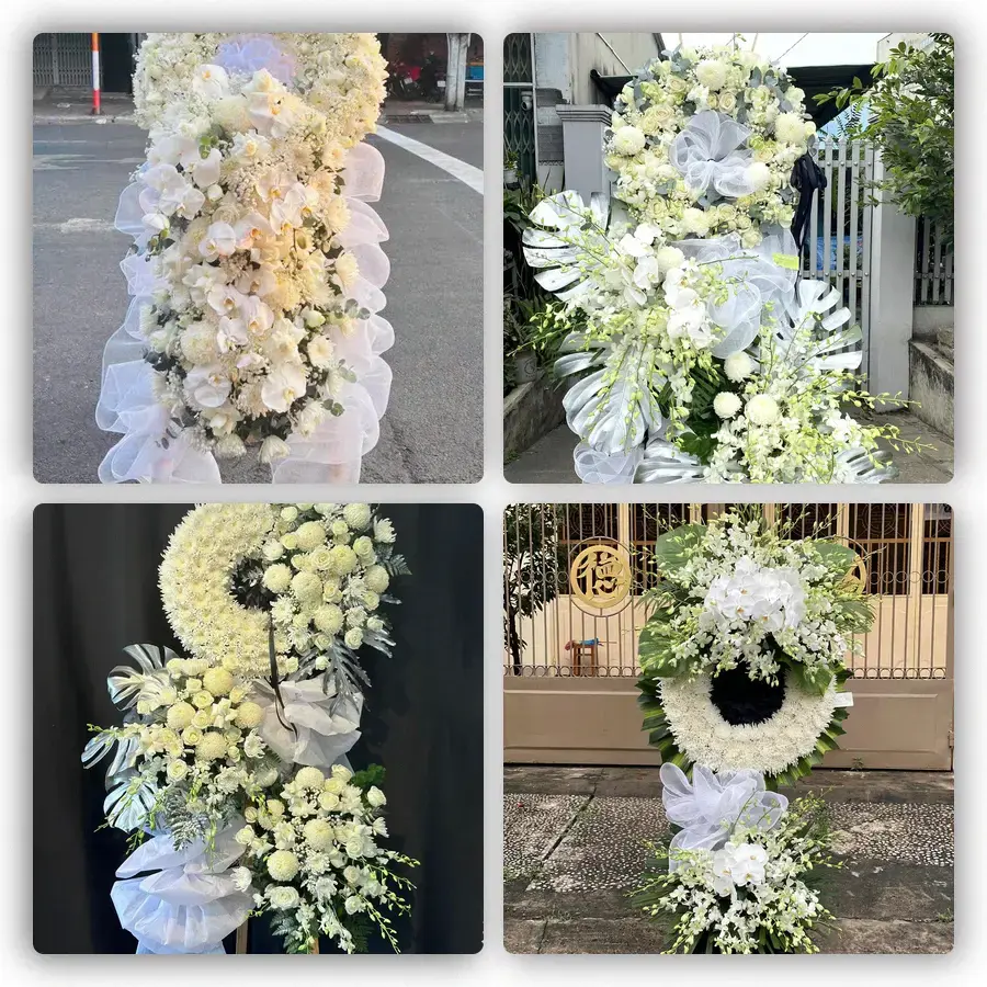 Mẫu hoa đám tang tham khảo ở Phường Tân Uyên, Thành phố Hồ Chí Minh