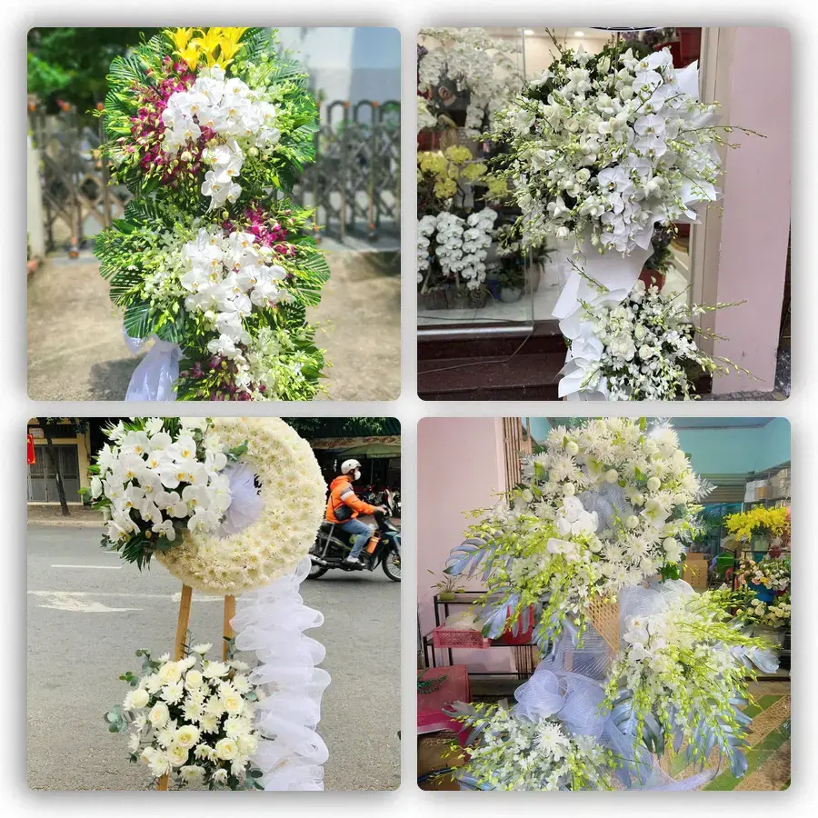 Mẫu hoa đám tang tham khảo ở Phường Thủ Dầu Một, Thành phố Hồ Chí Minh