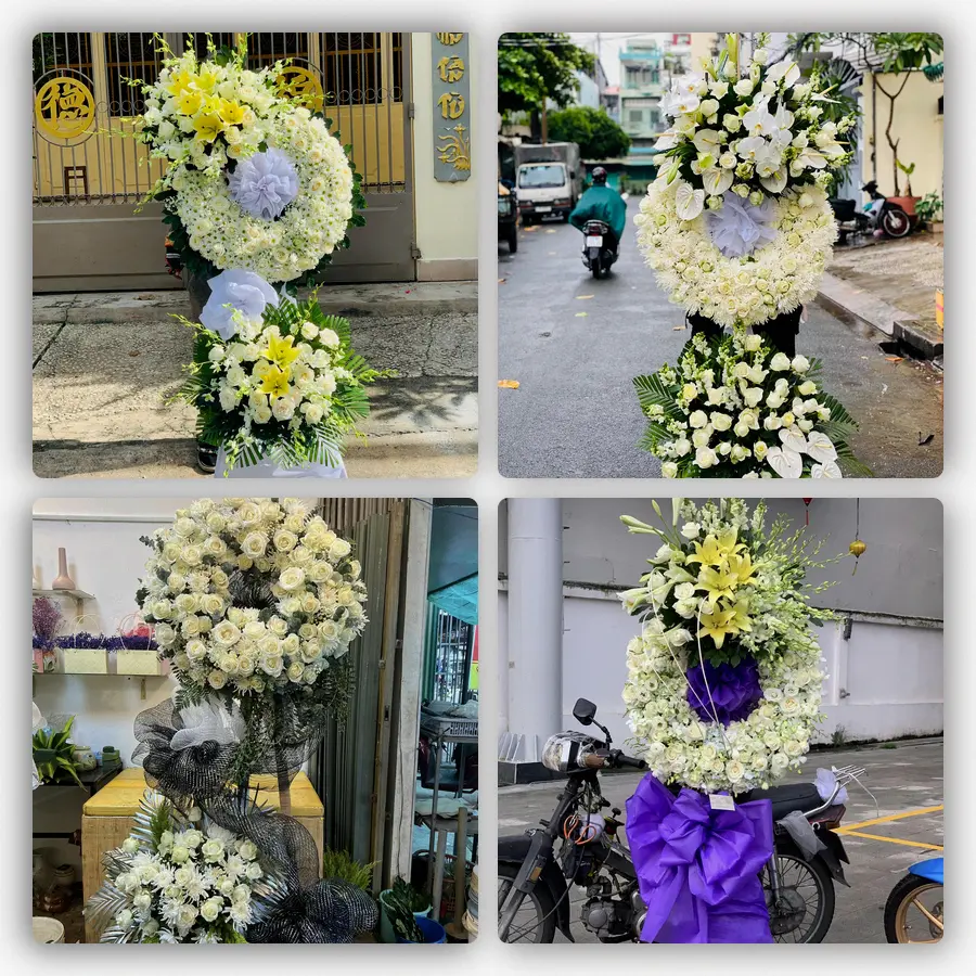 Mẫu hoa đám tang tham khảo ở Phường Trần Hưng Đạo, Thành phố Hải Phòng