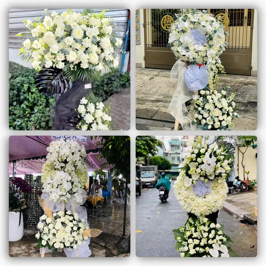 Mẫu hoa đám tang tham khảo ở Phường Trần Hưng Đạo, Tỉnh Hưng Yên