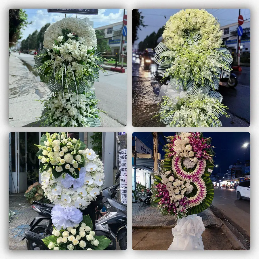 Mẫu hoa đám tang tham khảo ở Phường Trung Thành, Tỉnh Thái Nguyên