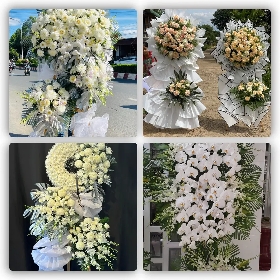 Mẫu hoa đám tang tham khảo ở Phường Vĩnh Châu, Thành phố Cần Thơ