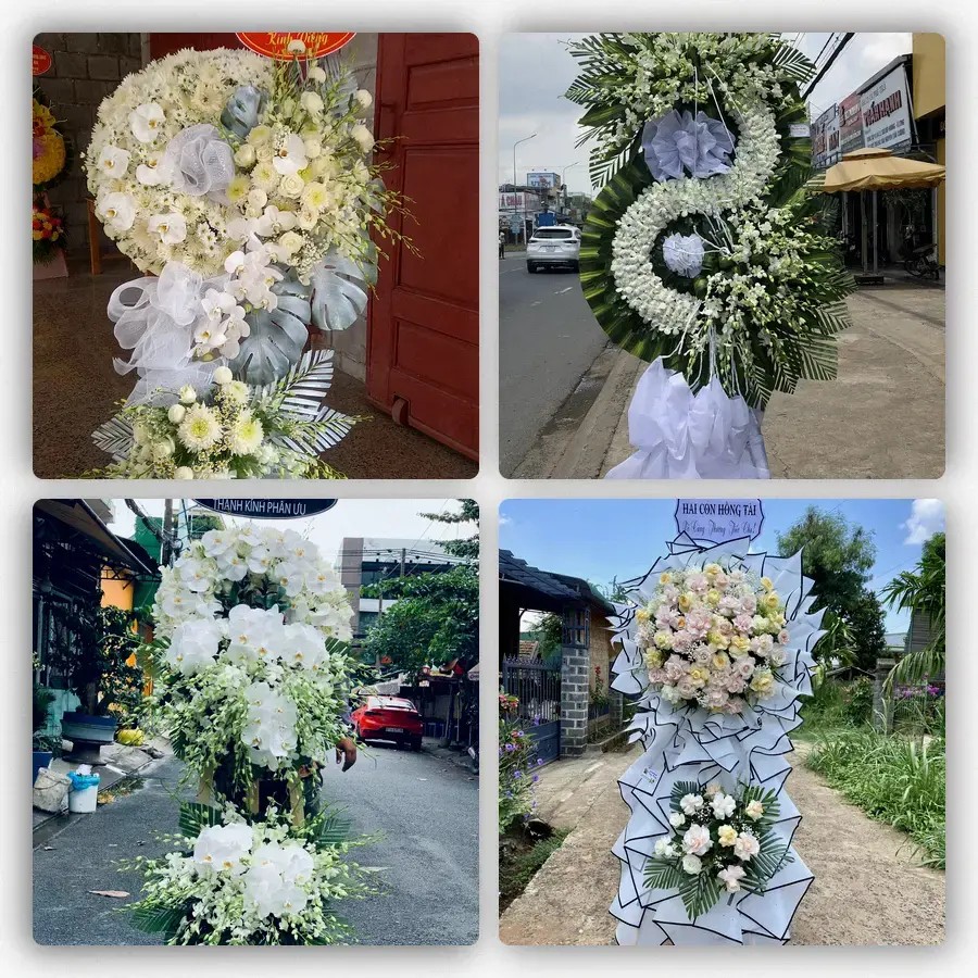Mẫu hoa đám tang tham khảo ở Quận 12, Hồ Chí Minh