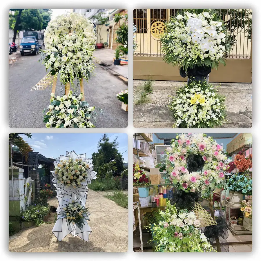 Mẫu hoa đám tang tham khảo ở Quận 5, Hồ Chí Minh