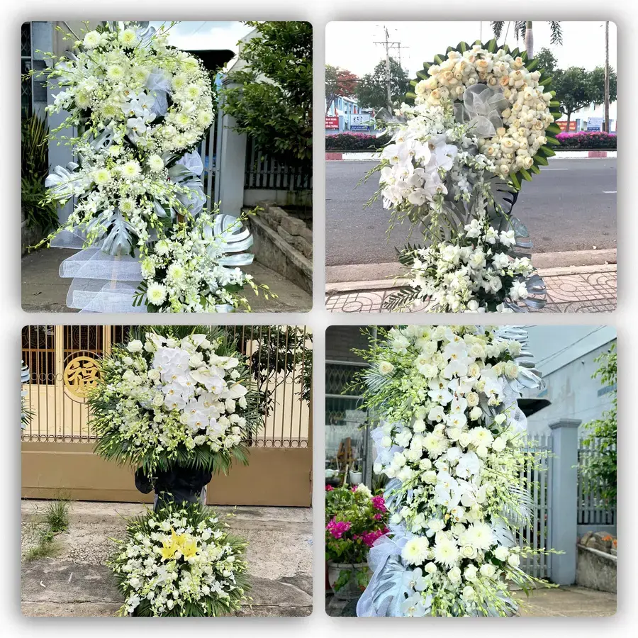 Mẫu hoa đám tang tham khảo ở Quận 8, Hồ Chí Minh