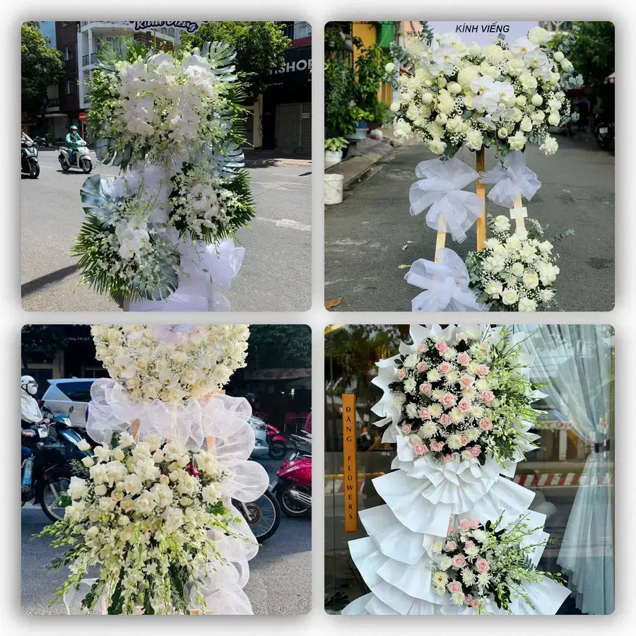 Mẫu hoa đám tang tham khảo ở Quận Đống Đa, Hà Nội