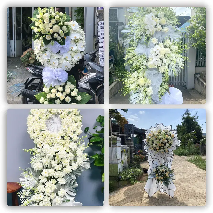 Mẫu hoa đám tang tham khảo ở Quận Hà Đông, Hà Nội
