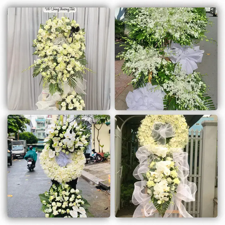 Mẫu hoa đám tang tham khảo ở Quận Hoàn Kiếm, Hà Nội