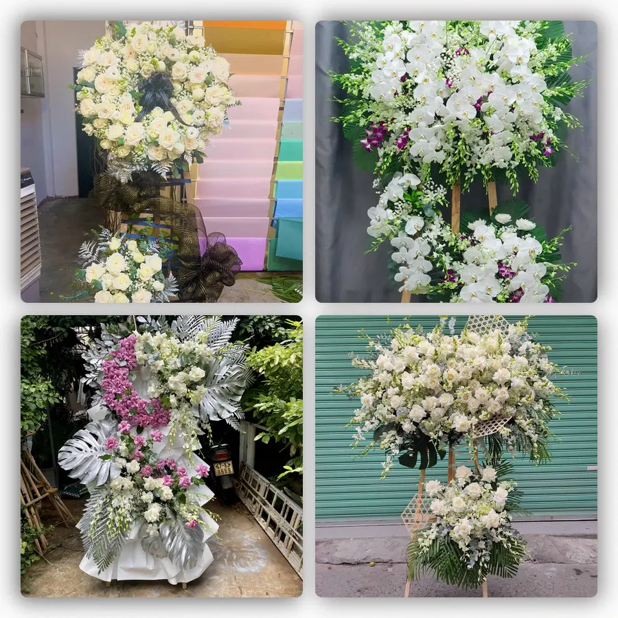 Mẫu hoa đám tang tham khảo ở Quận Hoàng Mai, Hà Nội