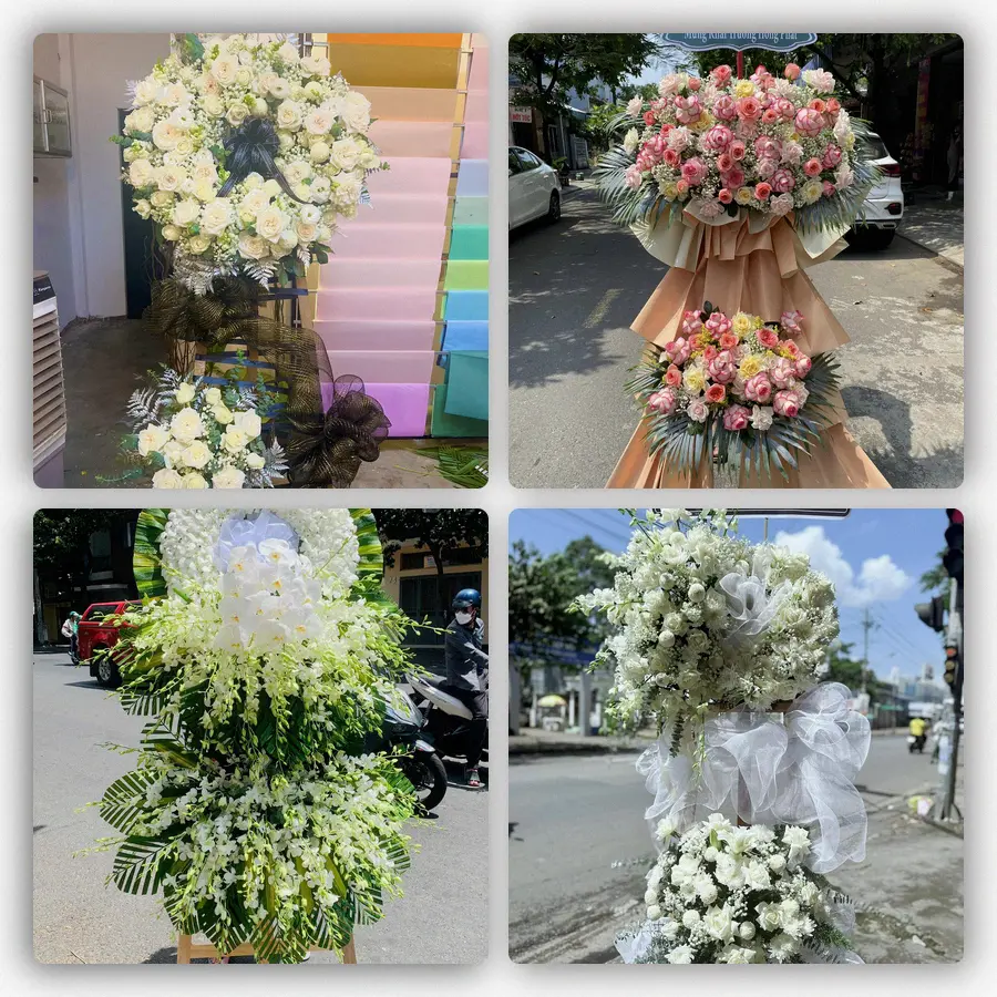 Mẫu hoa đám tang tham khảo ở Quang Minh, Mê Linh