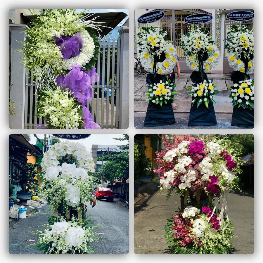 Mẫu hoa đám tang tham khảo ở Sơn Tịnh, Quảng Ngãi