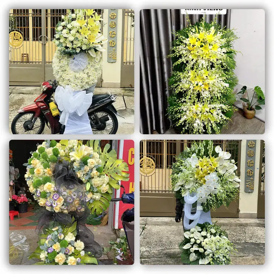 Mẫu hoa đám tang tham khảo ở Tam Nông, Phú Thọ