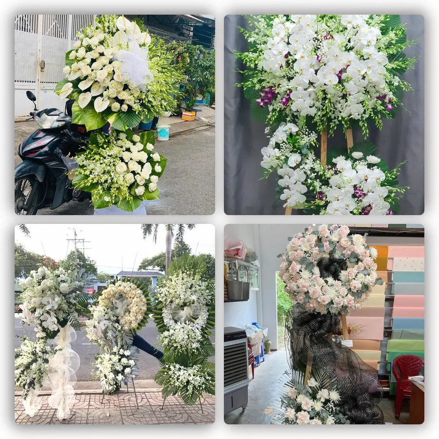 Mẫu hoa đám tang tham khảo ở Tân Khai, Hớn Quản