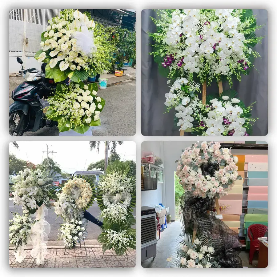 Mẫu hoa đám tang tham khảo ở Tân Khai, Hớn Quản