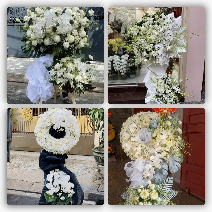 Mẫu hoa đám tang tham khảo ở Thạch Hà, Hà Tĩnh