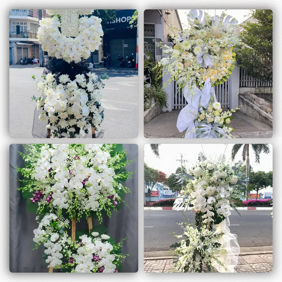 Mẫu hoa đám tang tham khảo ở Thành phố Biên Hòa
