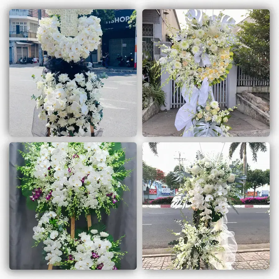 Mẫu hoa đám tang tham khảo ở Thành phố Biên Hòa