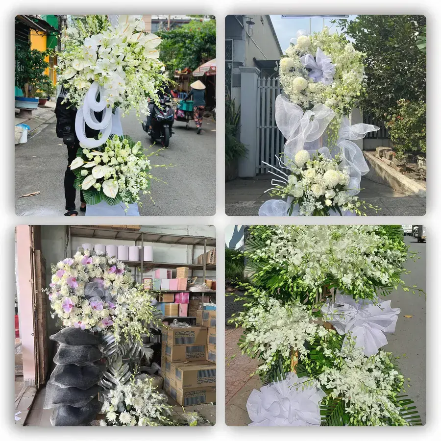Mẫu hoa đám tang tham khảo ở Thành phố Cam Ranh