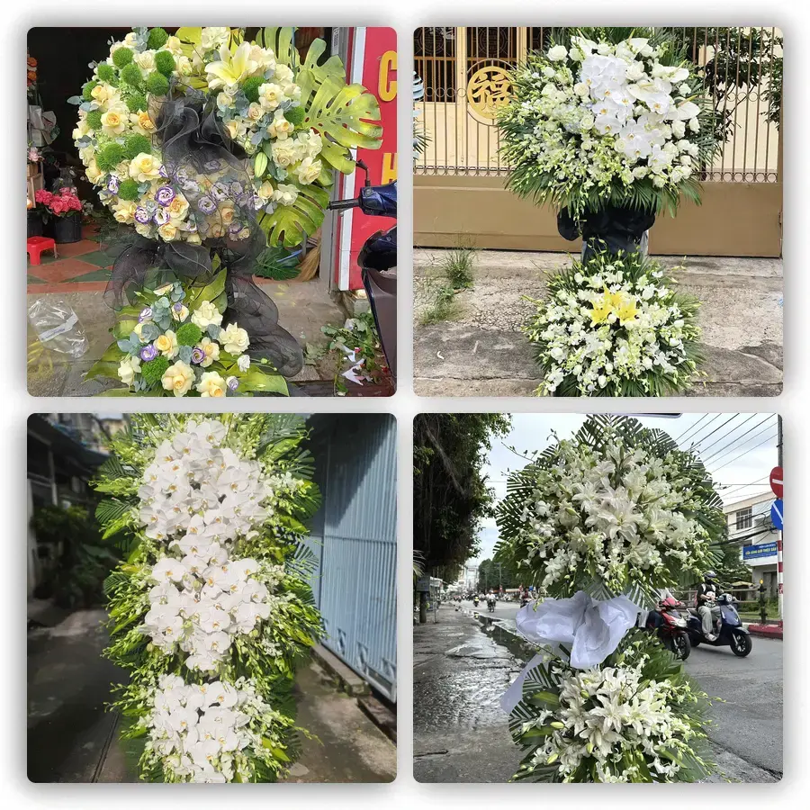 Mẫu hoa đám tang tham khảo ở Thành phố Chí Linh