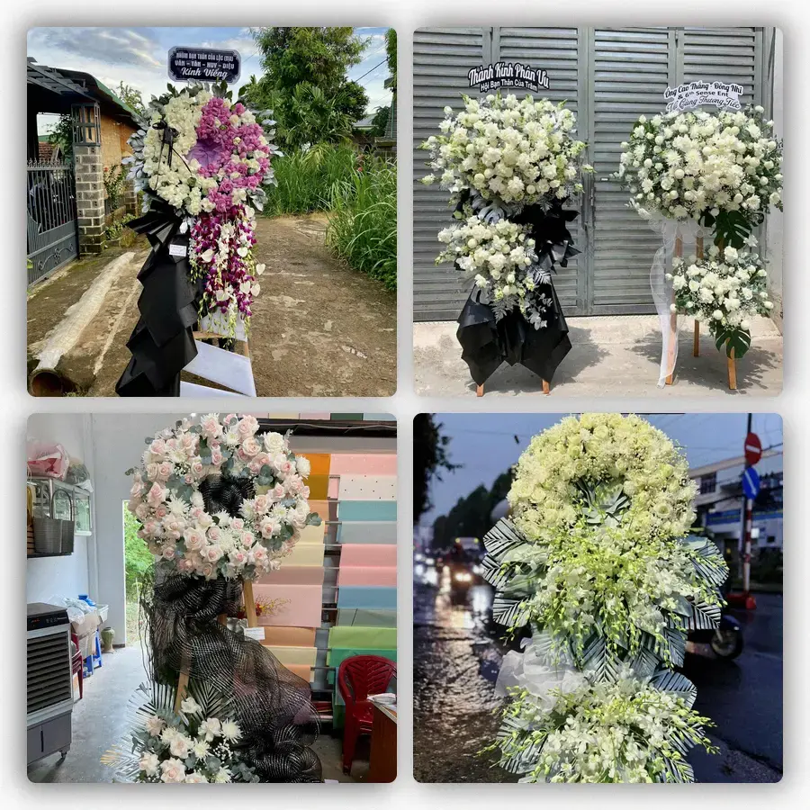 Mẫu hoa đám tang tham khảo ở Thành phố Hà Tiên