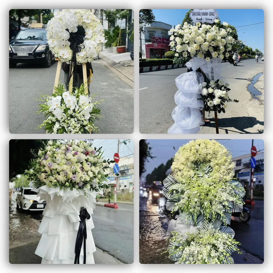 Mẫu hoa đám tang tham khảo ở Thành phố Phổ Yên