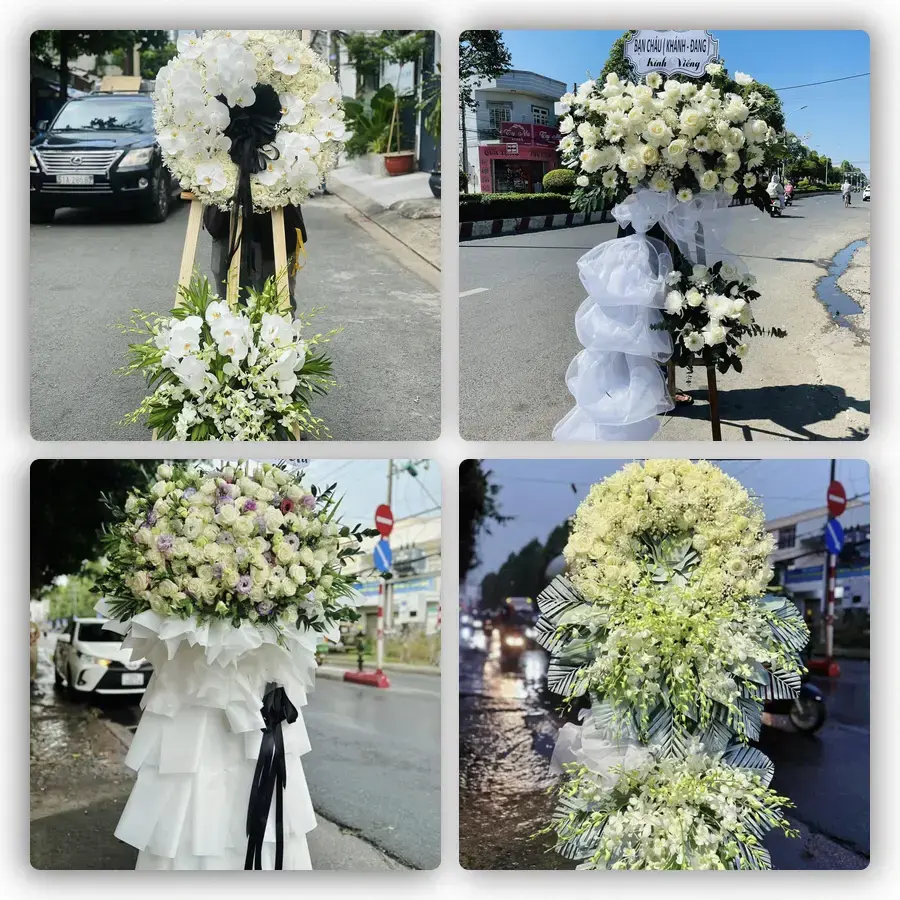 Mẫu hoa đám tang tham khảo ở Thành phố Phổ Yên