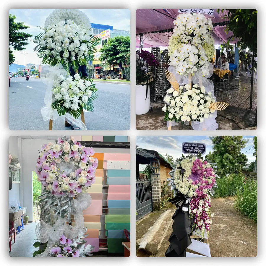 Mẫu hoa đám tang tham khảo ở Thành phố Thanh Hóa