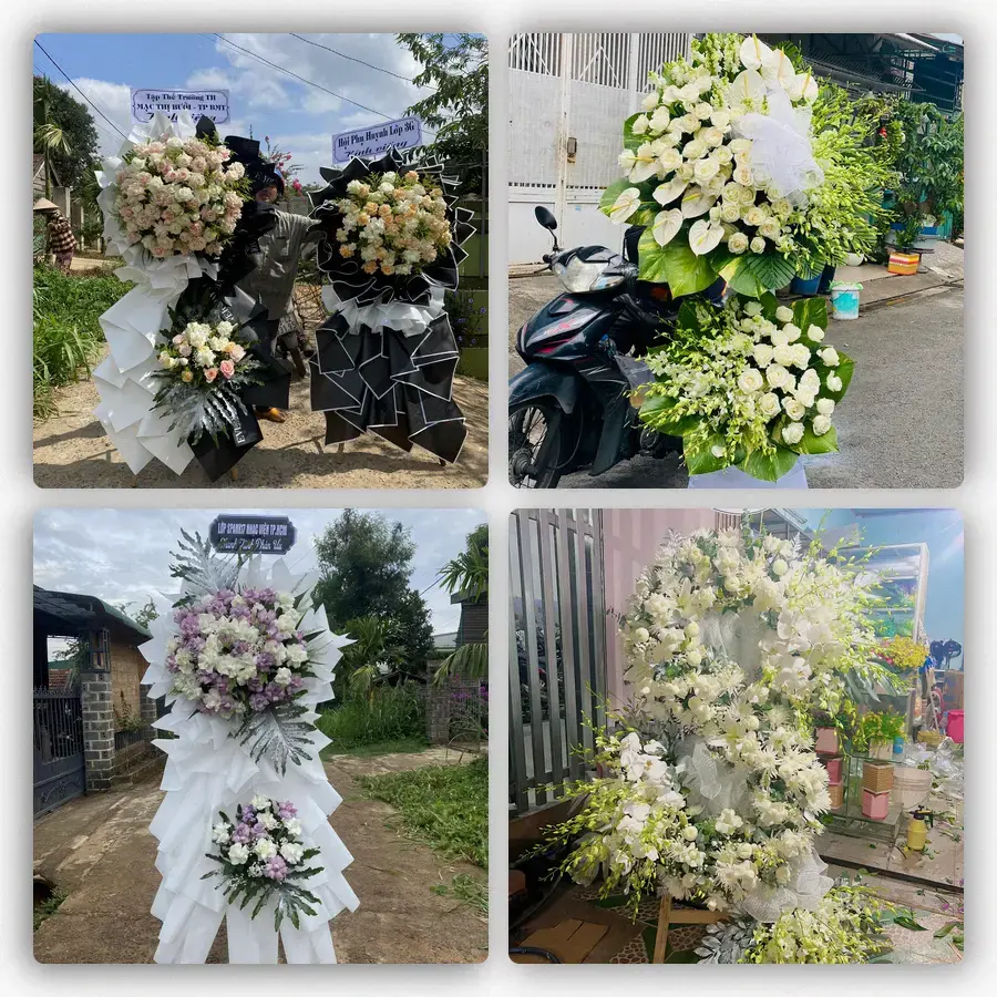 Mẫu hoa đám tang tham khảo ở Thành phố Trà Vinh