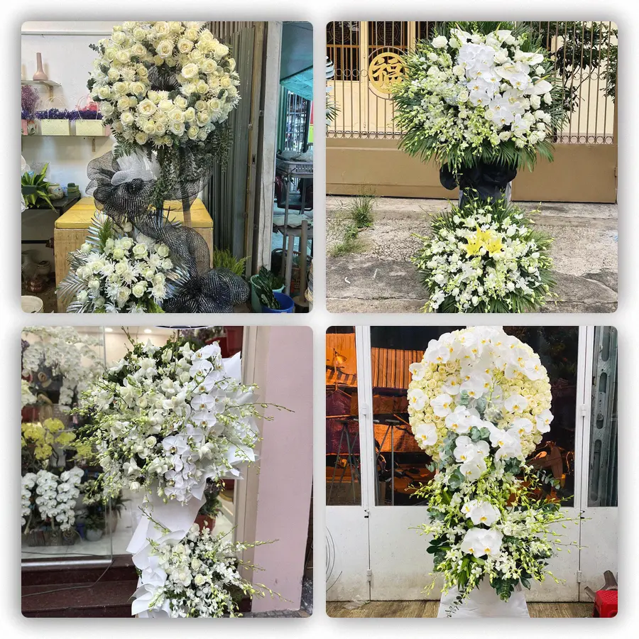 Mẫu hoa đám tang tham khảo ở Thành phố Yên Bái