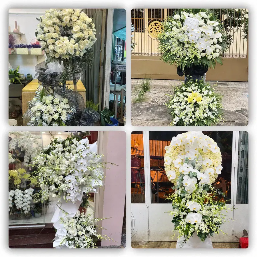 Mẫu hoa đám tang tham khảo ở Thành phố Yên Bái