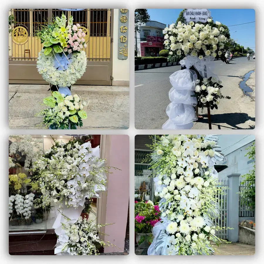 Mẫu hoa đám tang tham khảo ở Tiên Du, Bắc Ninh