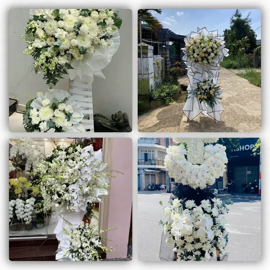 Mẫu hoa đám tang tham khảo ở Trà Ôn, Vĩnh Long