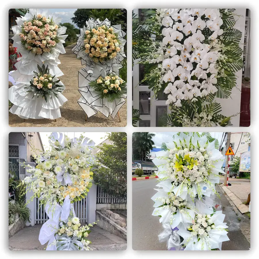 Mẫu hoa đám tang tham khảo ở Vĩnh Bảo, Hải Phòng