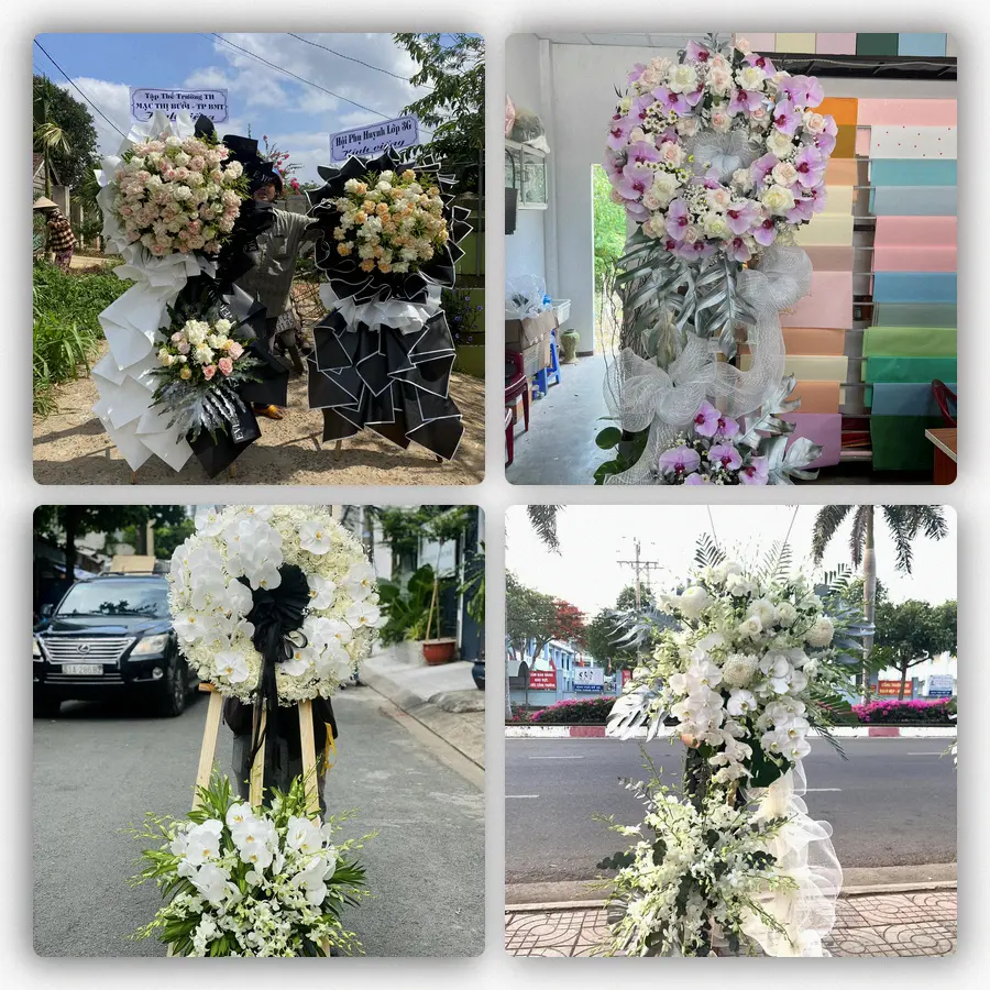 Mẫu hoa đám tang tham khảo ở Xã Chợ Lách, Tỉnh Vĩnh Long