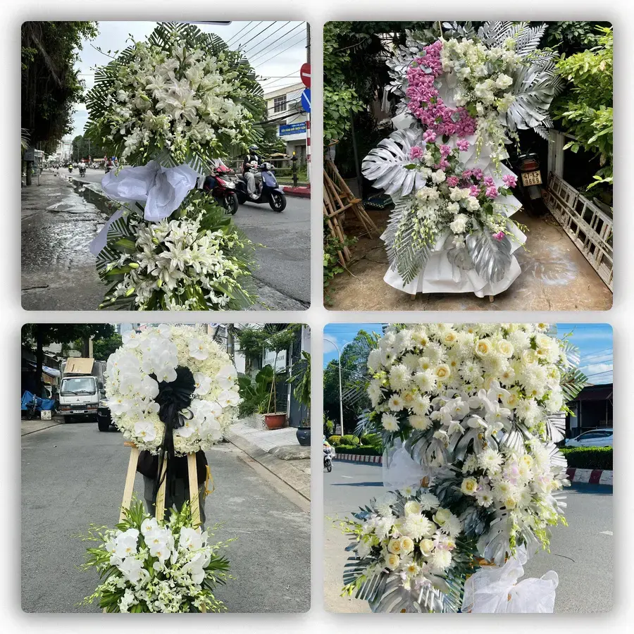 Mẫu hoa đám tang tham khảo ở Xã Hải Hưng, Tỉnh Ninh Bình