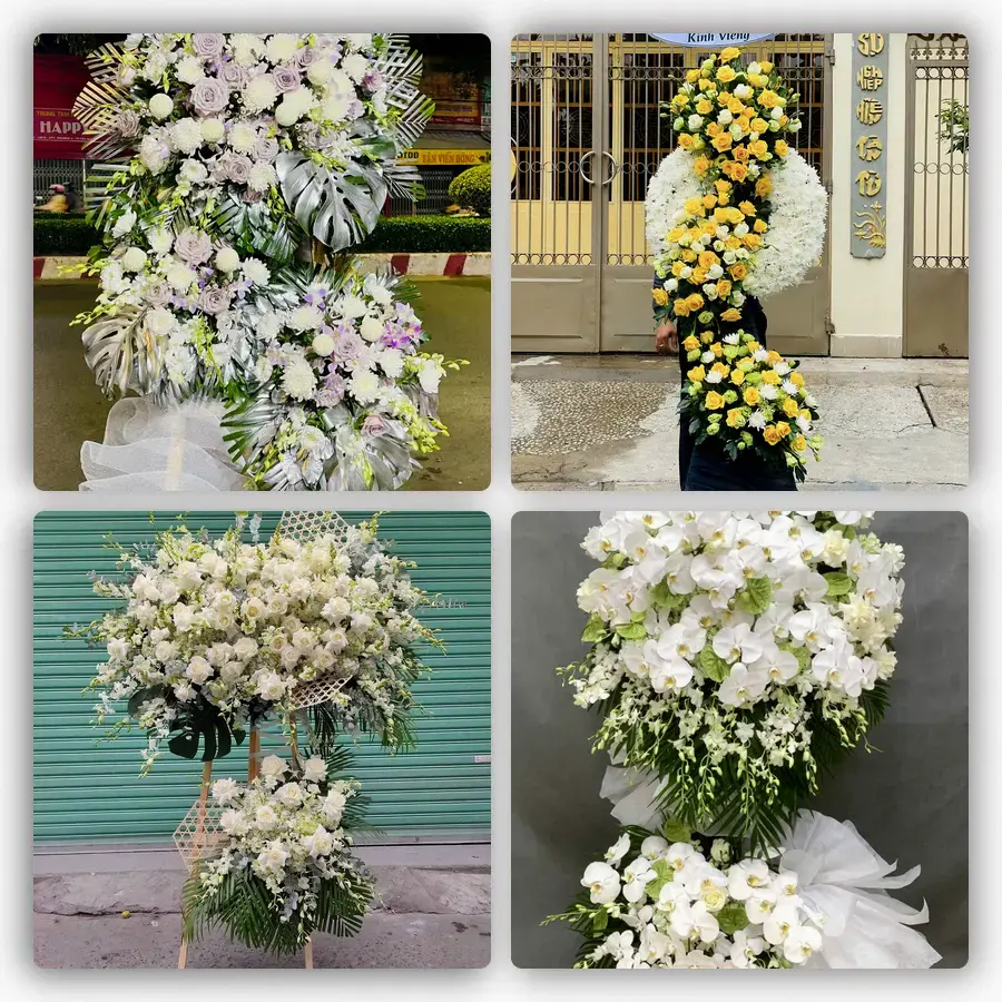 Mẫu hoa đám tang tham khảo ở Xã Hòa Phú, Thành phố Hà Nội
