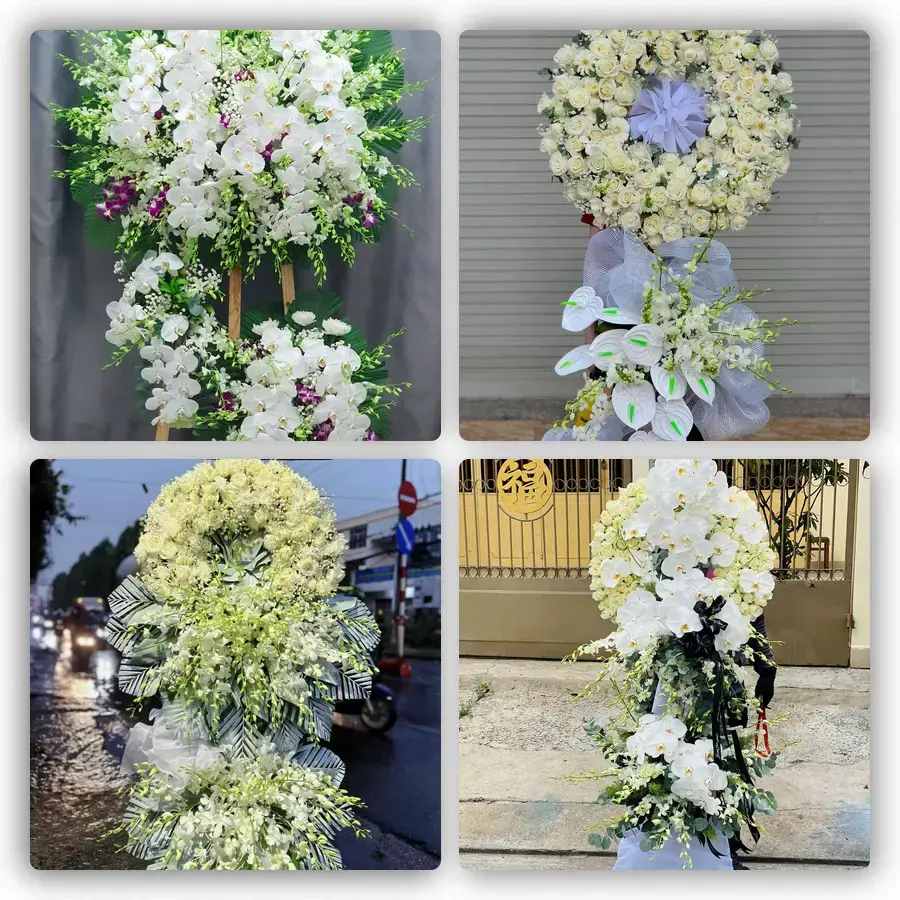 Mẫu hoa đám tang tham khảo ở Xã Hòa Xá, Thành phố Hà Nội
