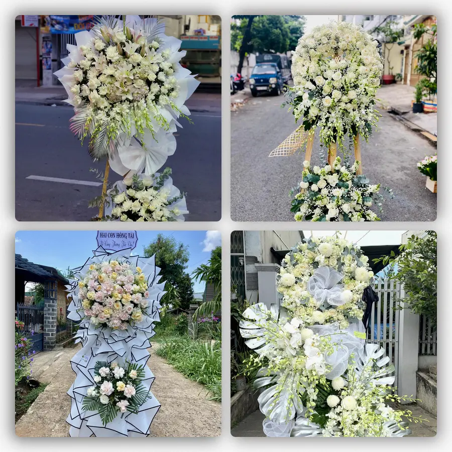Mẫu hoa đám tang tham khảo ở Xã Nghĩa Dân, Tỉnh Hưng Yên