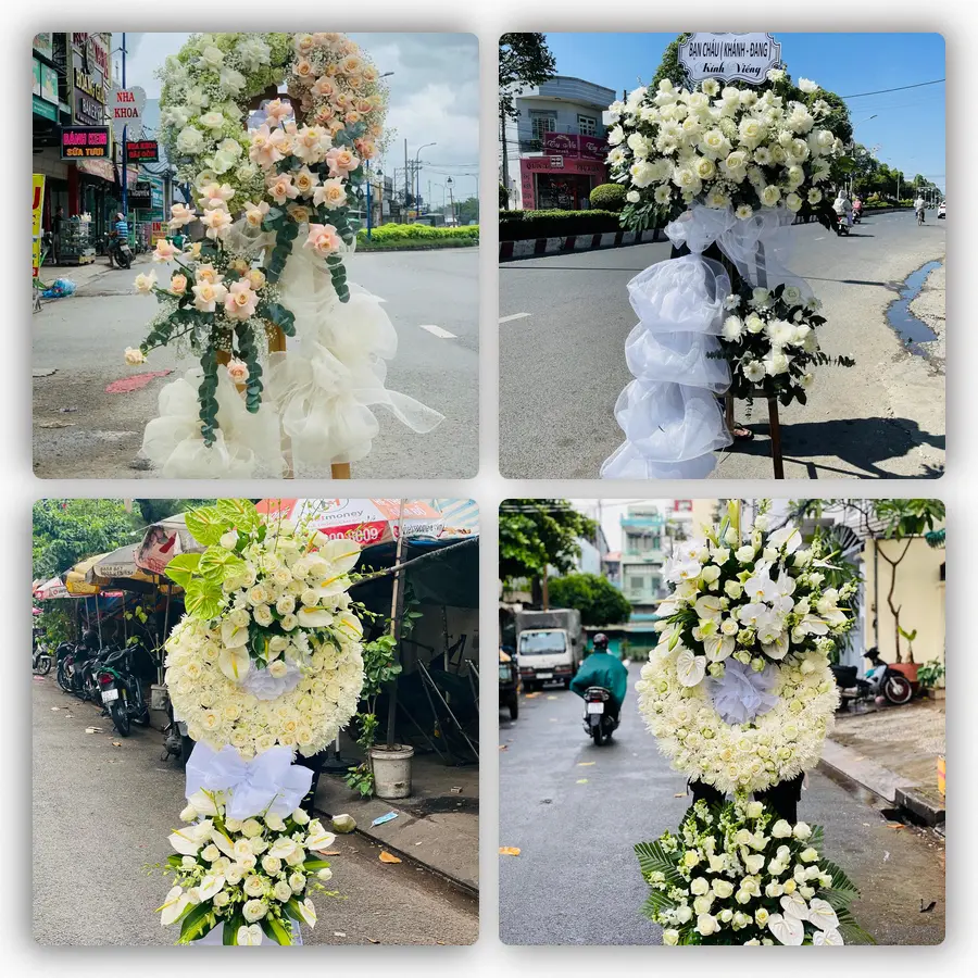 Mẫu hoa đám tang tham khảo ở Xã Nhuận Phú Tân, Tỉnh Vĩnh Long